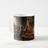 Mug Chatons de Noël Faisant Rôtir des Châtaignes (Devant gauche)