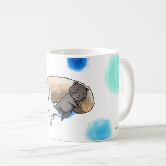Mug Chatons de sommeil doux (Devant droit)