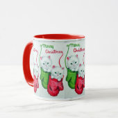 Mug Chatons en Mittens Joyeux Noël (Devant gauche)