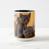 Mug Chatons et chiots bleus russes de teckel (Centre)