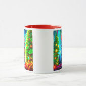 Mug Chatons gris mignons avec arbres de Noël (Centre)