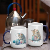 Mug Chatons Jouer avec une balle de fils