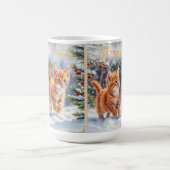 Mug Chatons Roux Chats Mignons Dans Neige Joyeux Noël (Centre)