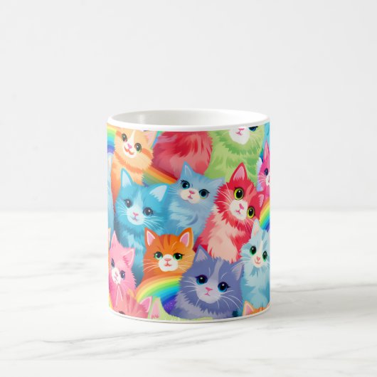 Mug Chatons sur Rainbows Chats sucrés dans de nombreus (Centre)