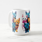 Mug Chatons Vibrants dans le Style de l'Art Pop (Devant gauche)