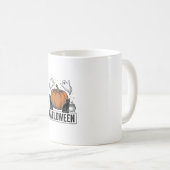 Mug Chatoween Chat Noir Fantôme Halloween Conception V (Devant droit)