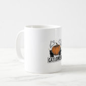 Mug Chatoween Chat Noir Fantôme Halloween Conception V (Devant gauche)