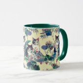 Mug Chats à l'aquarelle dans un jardin (Devant droit)