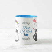 Mug Chats adorables Meow avec Coeurs Meilleur Chat Pap (Centre)