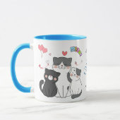 Mug Chats adorables Meow avec Coeurs Meilleur Chat Pap (Gauche)