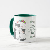 Mug Chats adorables Meow avec les coeurs Meilleur Chat (Devant gauche)