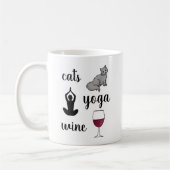 Mug Chats amusants Amateur de vin de Yoga (Gauche)