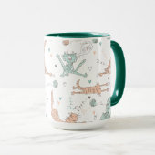 Mug Chats amusants dans un style mignon (Devant droit)