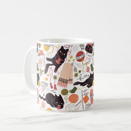 Mug Chats Amusants Et Fils (Devant gauche)