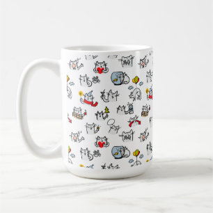 Mug Chats amusants, lait et magie.