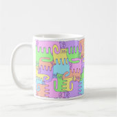 Mug Chats "arc-en-ciel de puzzle pelucheux " (Gauche)