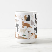 Mug Chats Art Chat maman ou papa Personnalisé Monogram (Centre)