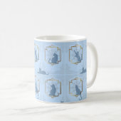 Mug Chats Art Déco Élégants - Bleu (Devant droit)