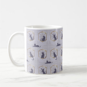 Mug Chats Art Déco Élégants - Lavande