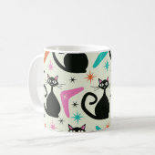 Mug Chats atomiques noirs du milieu du siècle avec Boo (Devant gauche)
