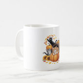 Mug Chats Automne Citrouilles Thanksgiving Sunflower C (Devant gauche)