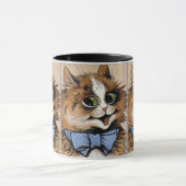 Mug Chats avec Bleu Bowtie Peinture de Louis Wain (Centre)