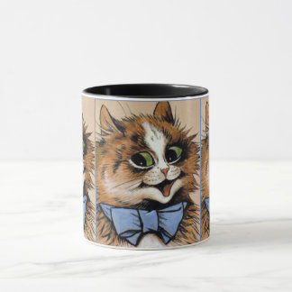 Mug Chats avec Bleu Bowtie Peinture de Louis Wain