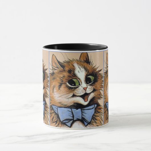 Mug Chats avec Bleu Bowtie Peinture de Louis Wain (Centre)