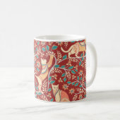Mug Chats avec ornements, branches avec fleurs et feui (Devant droit)
