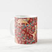 Mug Chats avec ornements, branches avec fleurs et feui (Devant gauche)