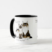 Mug Chats Beaucoup de Pattes Drôle Bleu (Devant gauche)