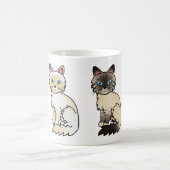 Mug Chats Birman / Ragdoll tabby et crème à tabby scel (Centre)