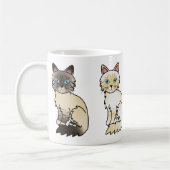 Mug Chats Birman / Ragdoll tabby et crème à tabby scel (Gauche)