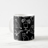 Mug Chats blancs en noir (Devant gauche)
