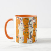 Mug Chats blancs et gingembre motif yeux verts yeux bl (Gauche)