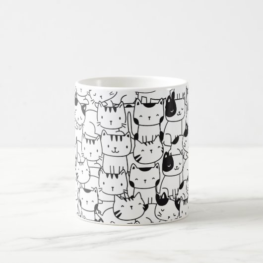 Mug Chats Blancs Et Noirs (Centre)
