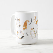 Mug Chats blancs noirs oranges joueuses (Devant gauche)