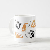 Mug Chats blancs noirs oranges joueuses (Devant gauche)