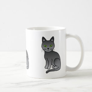 Mug Chats Bleus Russes Illustration de Dessin Animé