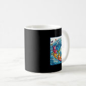 Mug Chats Bleus Vague Pour Kamala Drôle Chat Dame (Devant droit)
