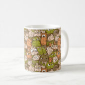 Mug Chats caricaturaux amusants (Devant droit)