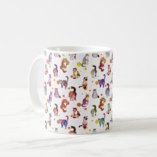 Mug Chats colorés (Devant gauche)