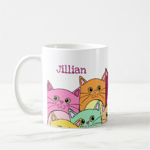 Mug Chats colorés mignons Personnalisés