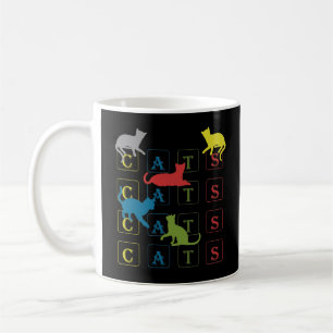 Mug Chats colorés pour Amoureux de les chats et propri