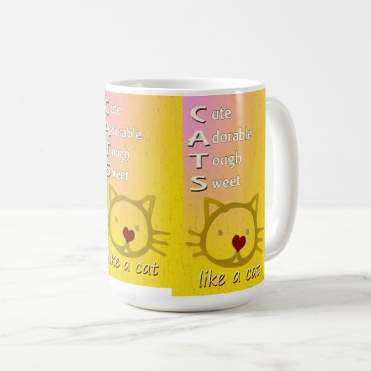 Mug Chats Comme Un Chat (Devant droit)