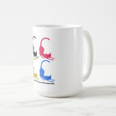 Mug Chats communs 4 logos multicolores (Devant droit)