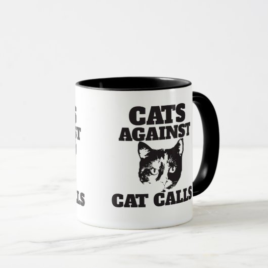 Mug Chats contre les appels de chat (Devant droit)