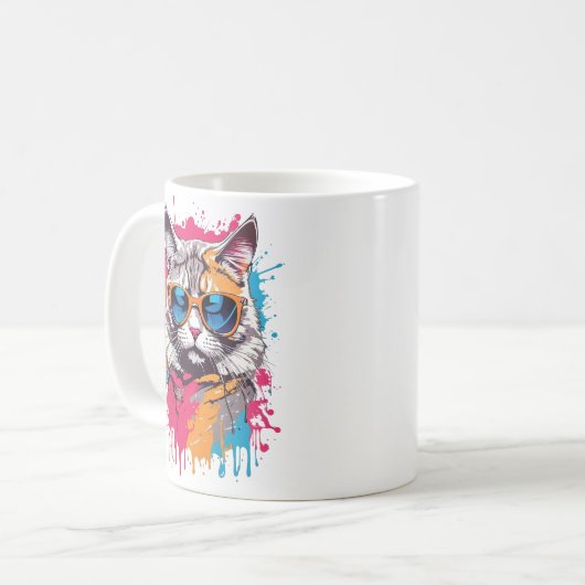 Mug Chats cool : "Appelle-moi Apollo" (Devant gauche)