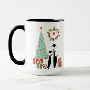 Mug Chats Cool Noël Milieu du siècle Moderne