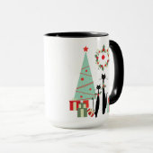 Mug Chats Cool Noël Milieu du siècle Moderne (Devant droit)
